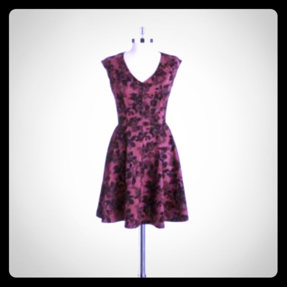 Plum and black dress
